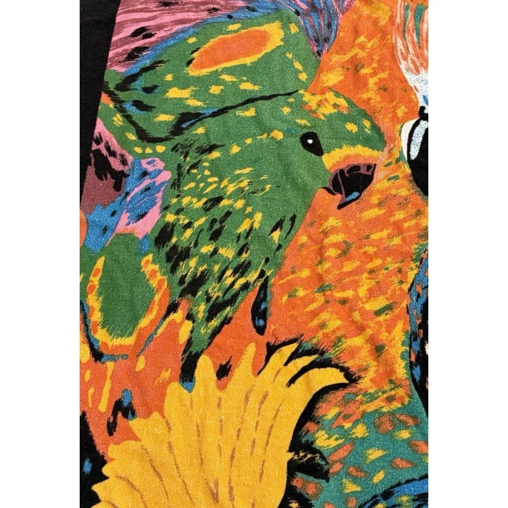 Jungle Oversized Big Beach Pool Bath Towel Tropical Cotton Parrots 35 X 65‎